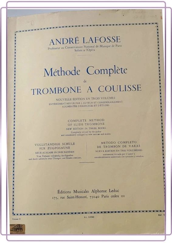 Méthode Lafosse Trombone volume 2